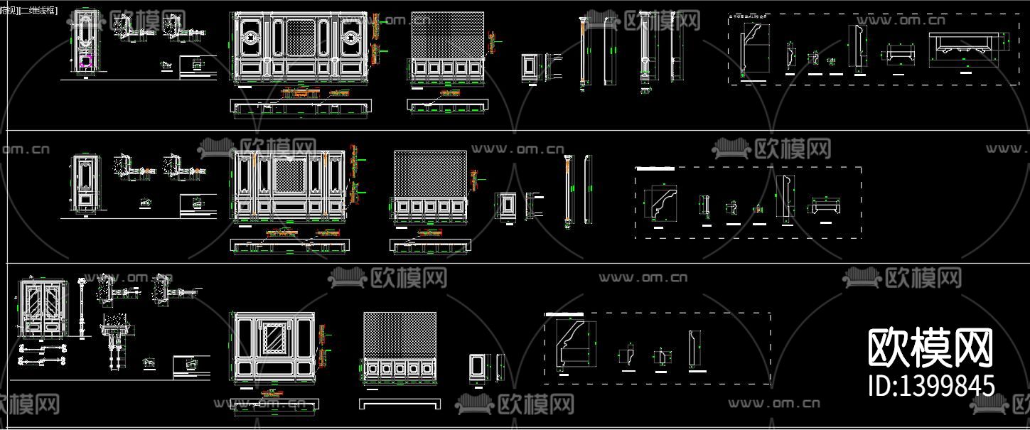 护墙板节点大样下载（渲染图2）