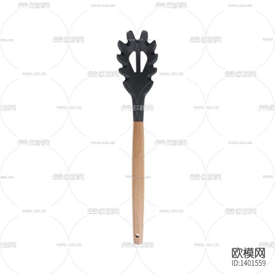 北欧简约创意木柄硅胶面勺下载