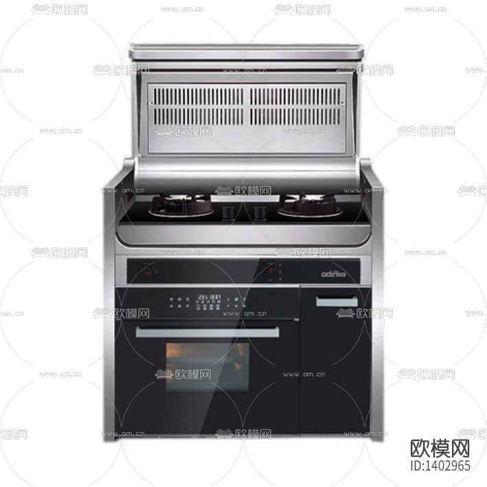 现代简约创意不锈钢烤箱炉灶一体机下载