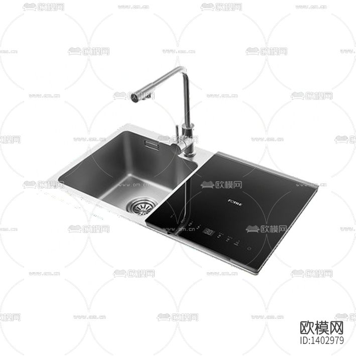 现代简约创意不锈钢水盆洗碗机一体机下载