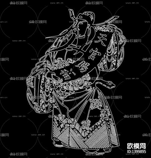 激光雕刻cad图库下载（渲染图4）