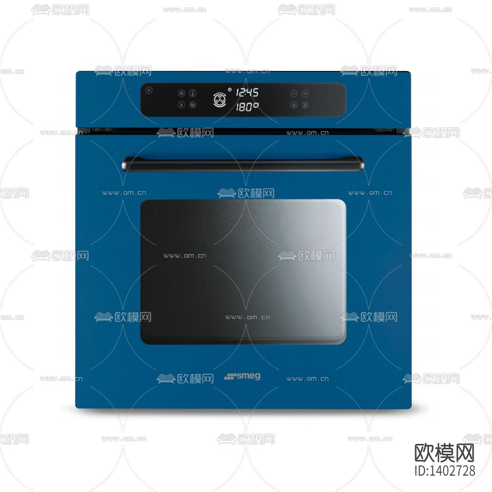 现代简约创意蓝色不锈钢烤箱下载