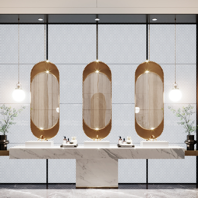  现代洗手台su模型 