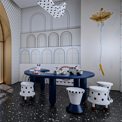  现代儿童活动室su模型 