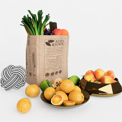  现代食物水果蔬菜su模型 