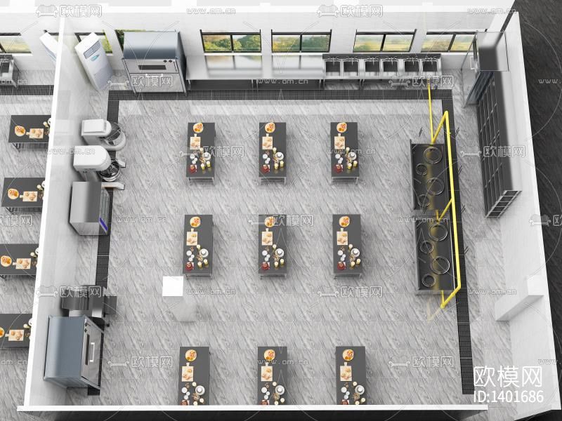 烹饪学校cad施工图
