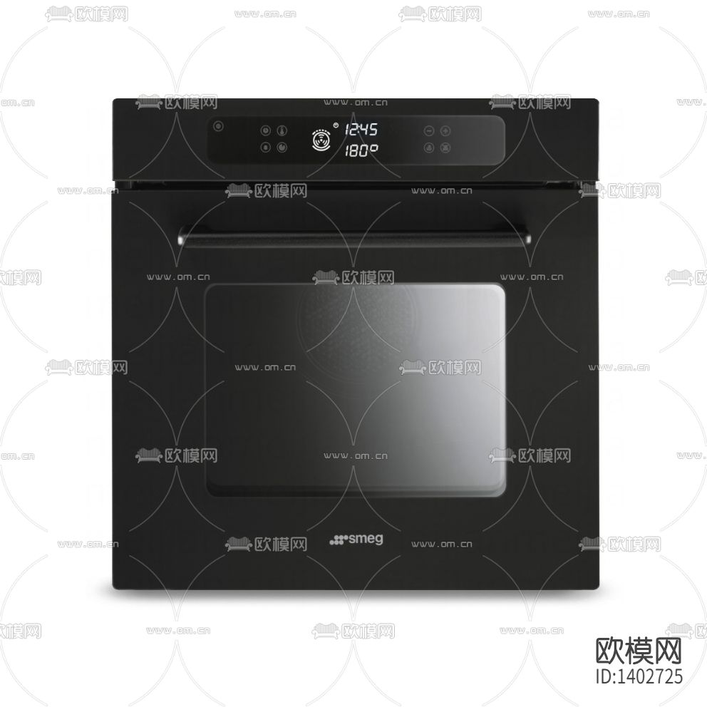 现代简约创意黑色不锈钢烤箱下载