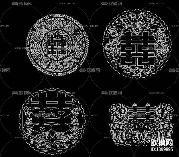 激光雕刻cad图库下载（渲染图3）