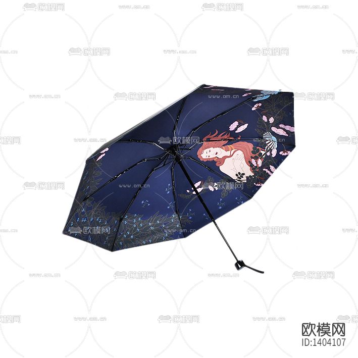 现代简约创意印花时尚遮阳伞