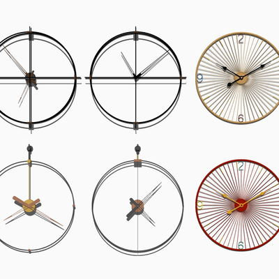  北欧简约时钟挂钟su模型 