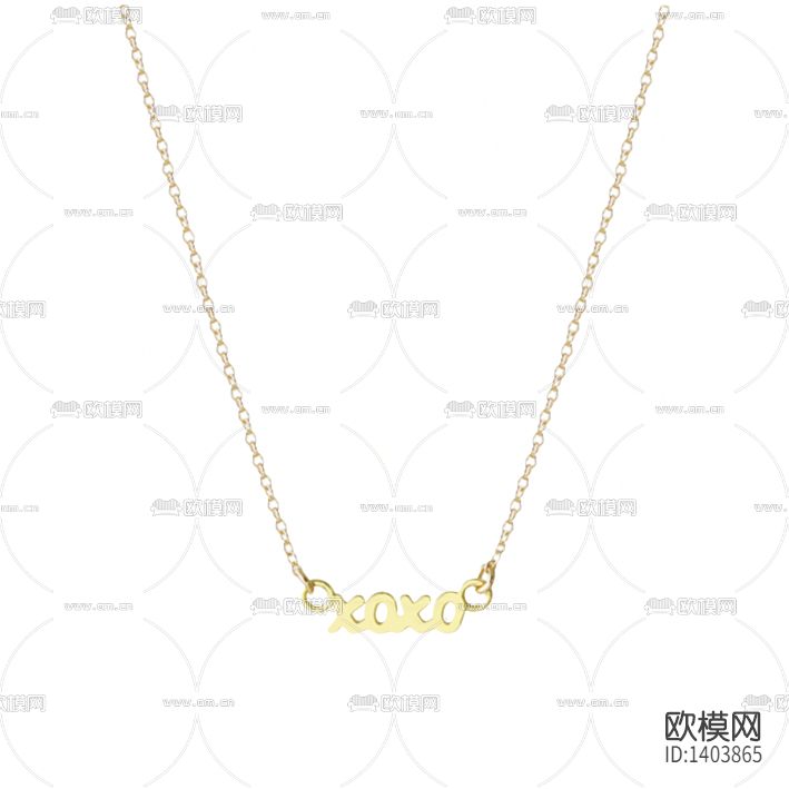 现代轻奢时尚字母项链