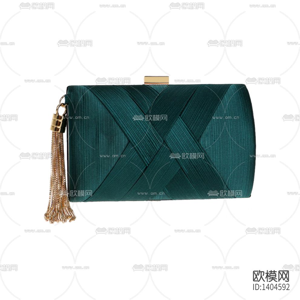 现代简约创意布艺金属流苏手提包