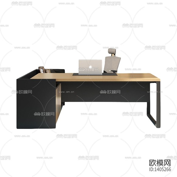 北欧简约创意实木不锈钢办公桌下载