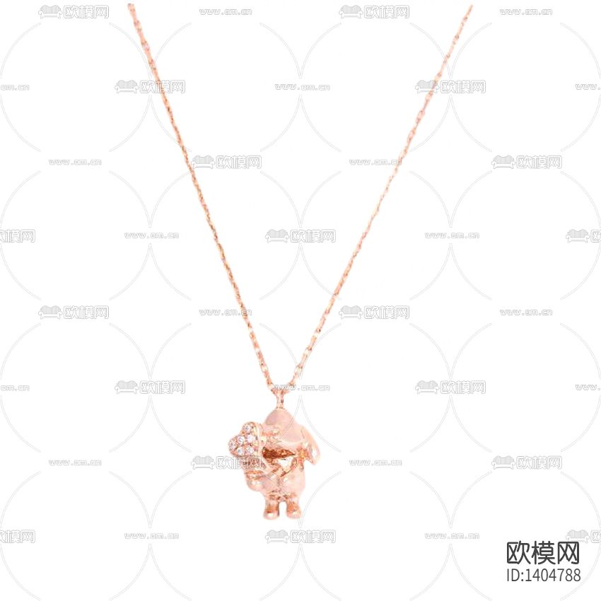 现代轻奢告白兔向日葵爱心项链