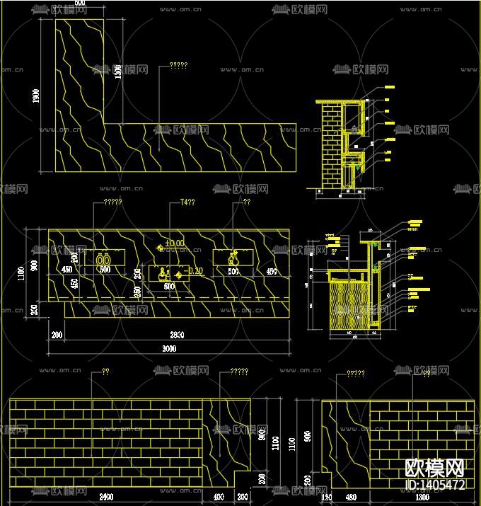 接待台节点大样下载（渲染图3）