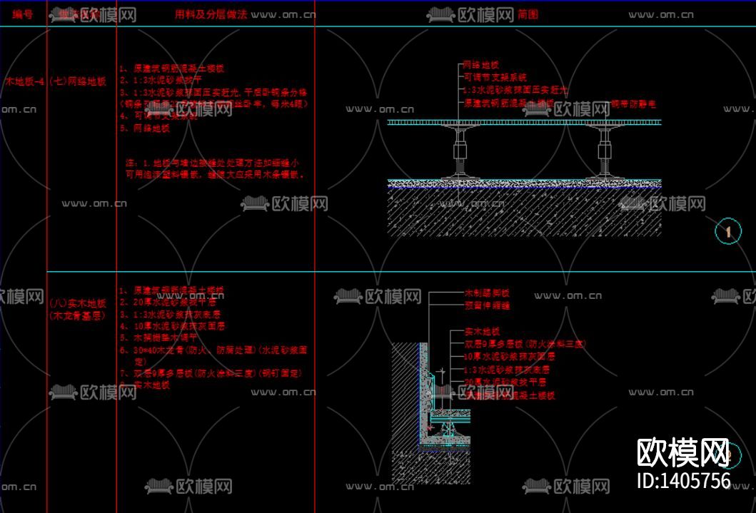 地面施工节点大样下载（渲染图3）