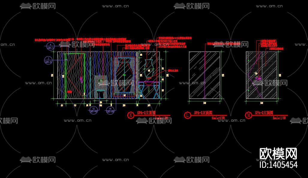 SPA会所cad施工图