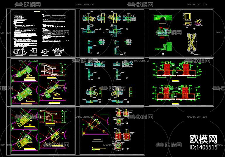 钢结构楼梯cad施工图下载（渲染图8）