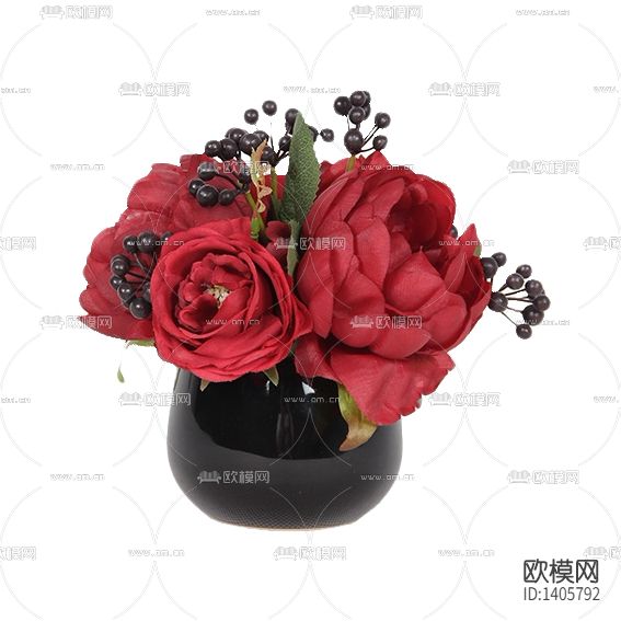 新中式禅意陶瓷花瓶摆放花艺下载