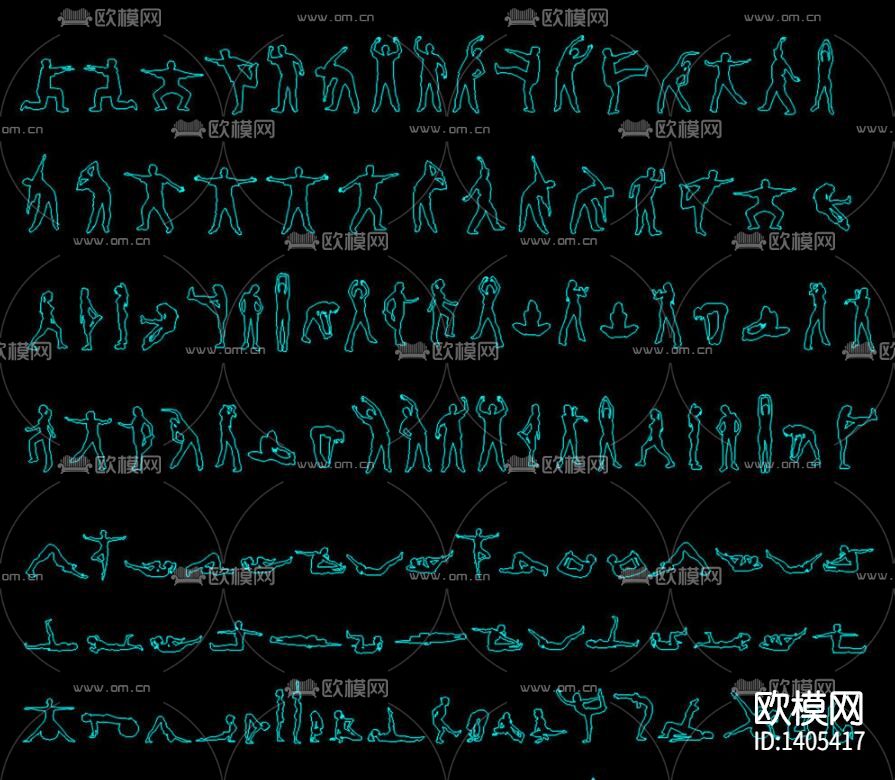 人物cad图库下载（渲染图1）