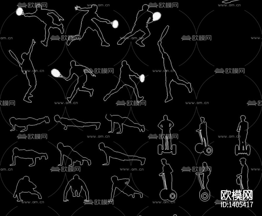 人物cad图库下载（渲染图3）