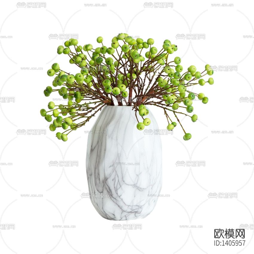 北欧简约创意大理石花瓶玫瑰果子摆放花艺下载