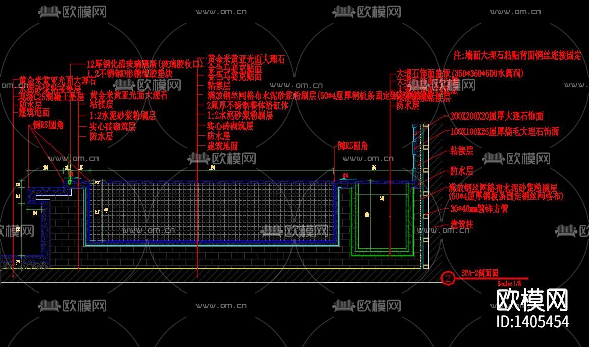 SPA会所cad施工图