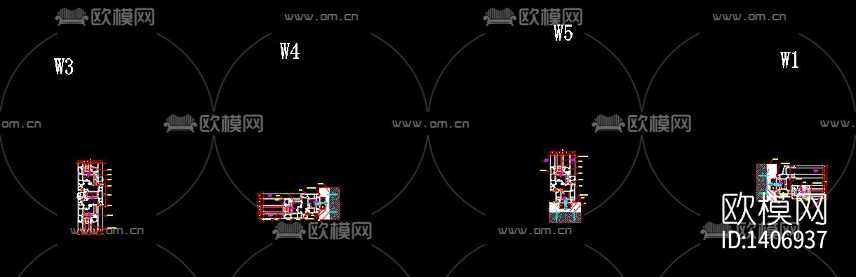 塑钢窗节点大样图下载（渲染图5）