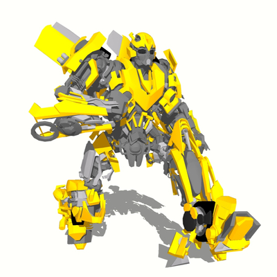  现代变形金刚玩具su模型 