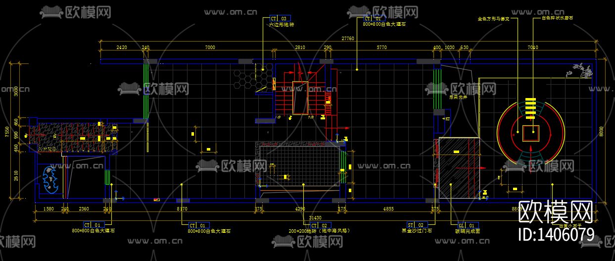 别墅cad施工图下载（渲染图6）