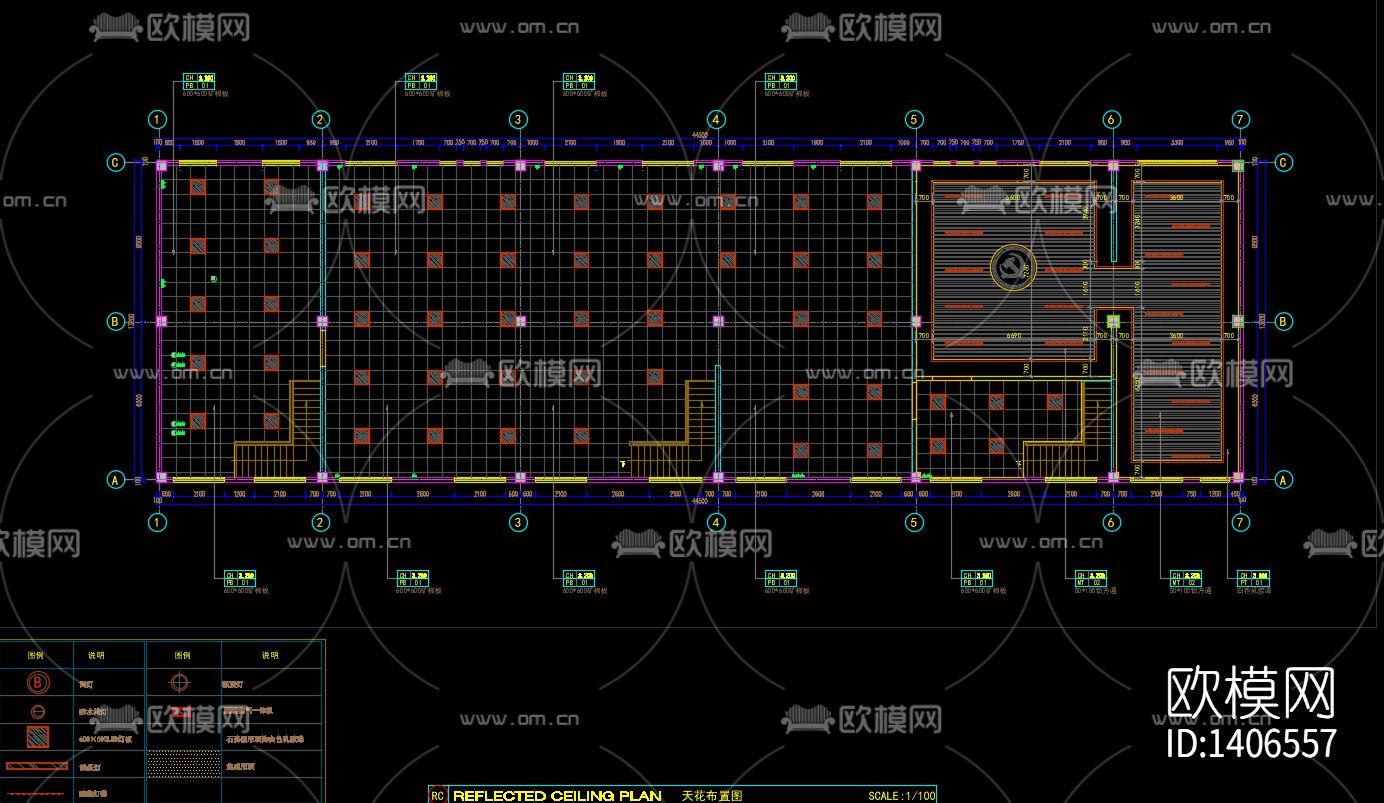 保健中心cad施工图下载（渲染图3）