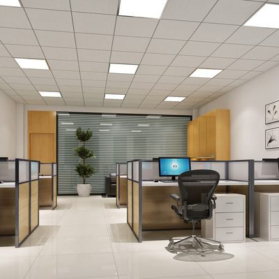  现代员工办公区su模型 