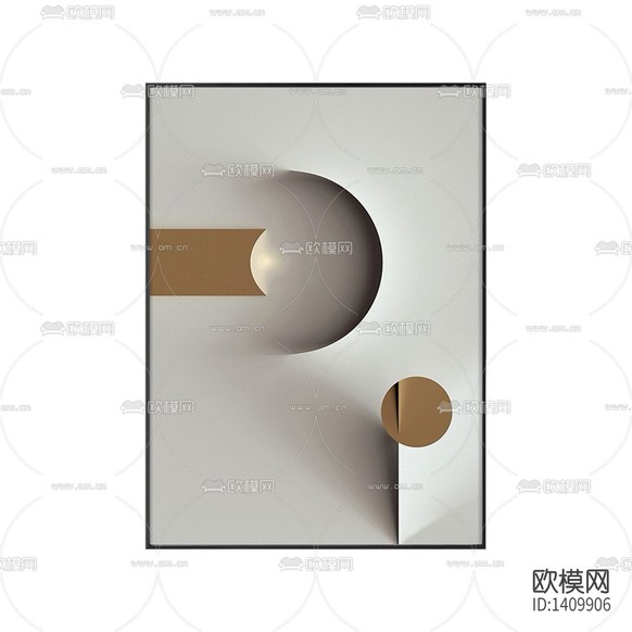 現(xiàn)代輕奢創(chuàng)意幾何立體裝置畫下載