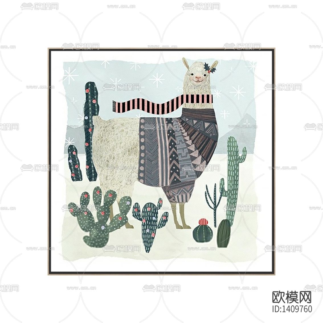 北欧简约创意卡通儿童装饰画下载