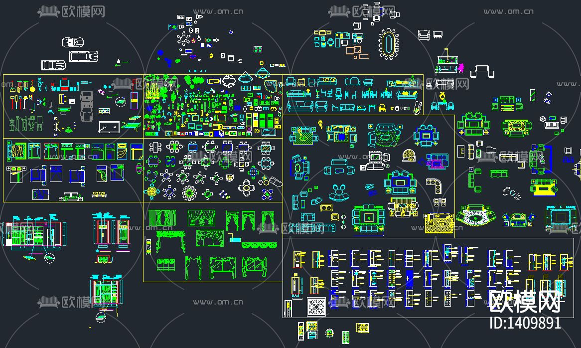 2021年CAD家装图库-免费3dmax模型库-欧模网