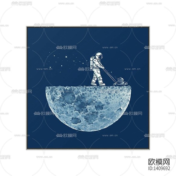 現(xiàn)代創(chuàng)意月球太空人裝飾畫下載