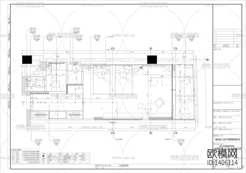 現(xiàn)代酒店雙人房樣板間cad施工圖下載(渲染圖2)