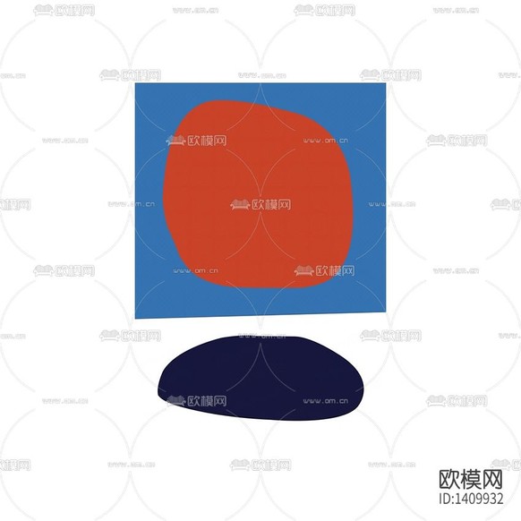 现代极简创意几何彩色装饰画下载
