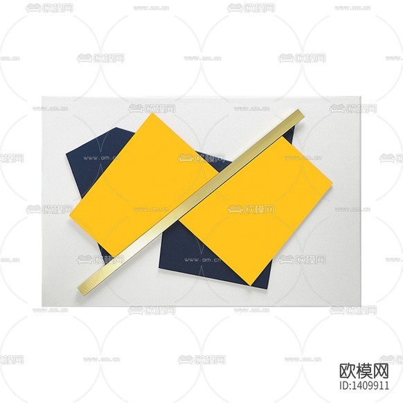 現(xiàn)代輕奢創(chuàng)意幾何不銹鋼立體裝置畫下載