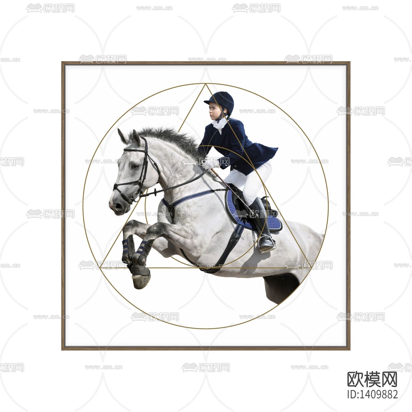 现代简约创意几何跑马摄影装饰画下载