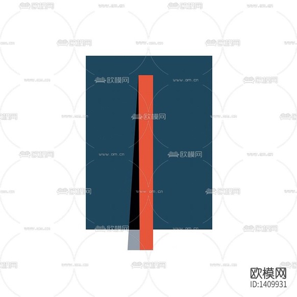 现代极简创意几何彩色装饰画下载