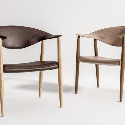 现代实木单椅su模型