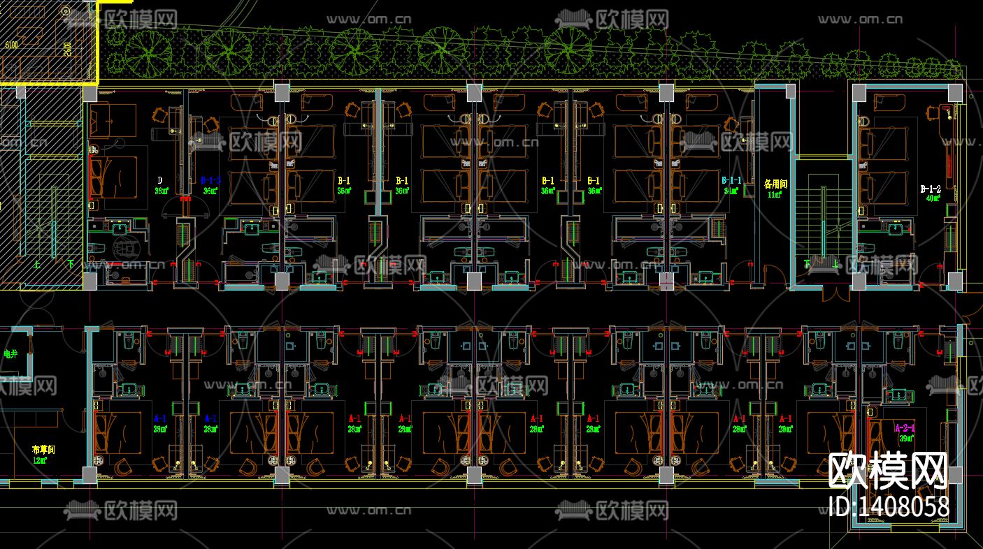 酒店施工图下载（渲染图4）