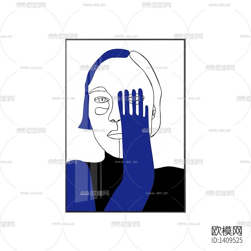 现代创意抽象简笔装饰画下载