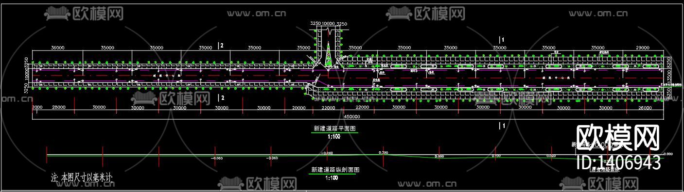 城市道路标线大样图下载（渲染图2）