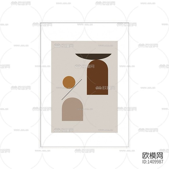 现代简约创意几何色块装饰画下载