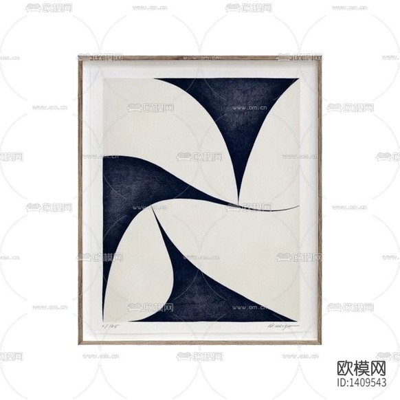 北欧简约创意几何色块装饰画下载