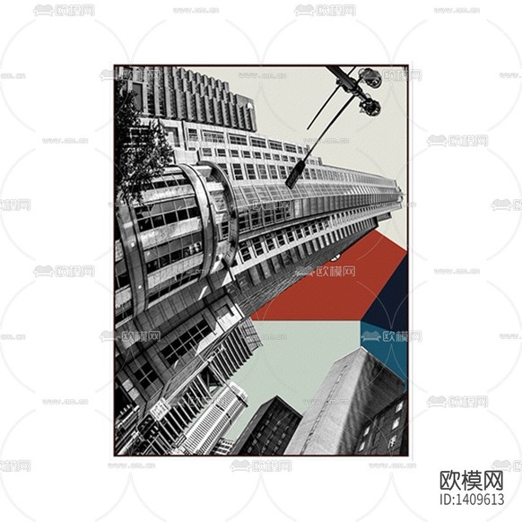 现代创意城市风光摄影装饰画下载