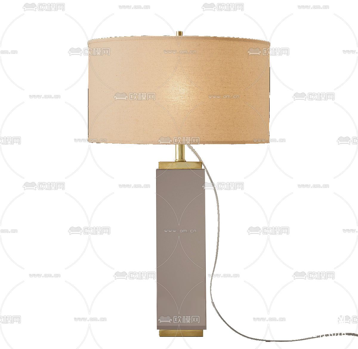 现代轻奢不锈钢玻璃台灯下载