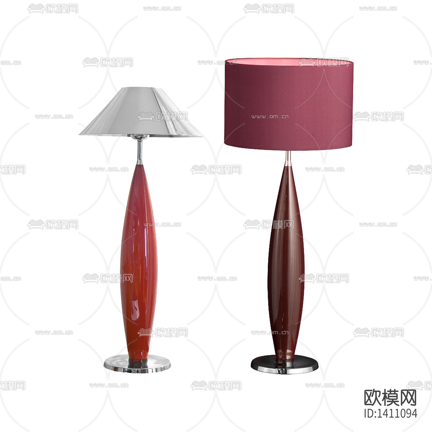 现代轻奢陶瓷釉面不锈钢台灯下载